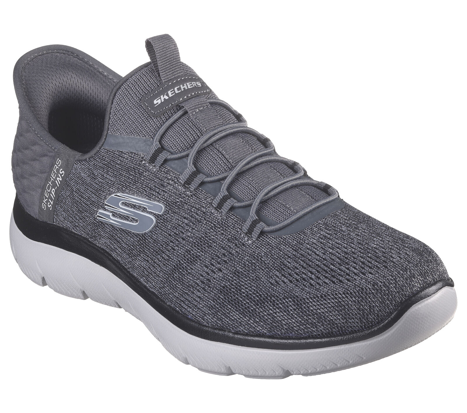 Skechers Men’s / Summits Key Pace / Slip Ins / Charcoal-Black / NIB / Reg $85