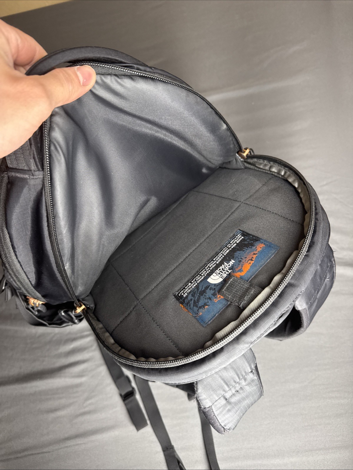 The North Face Women’s Recon Luxe Backpack, TNF Black/Burnt Coral, OS – USED