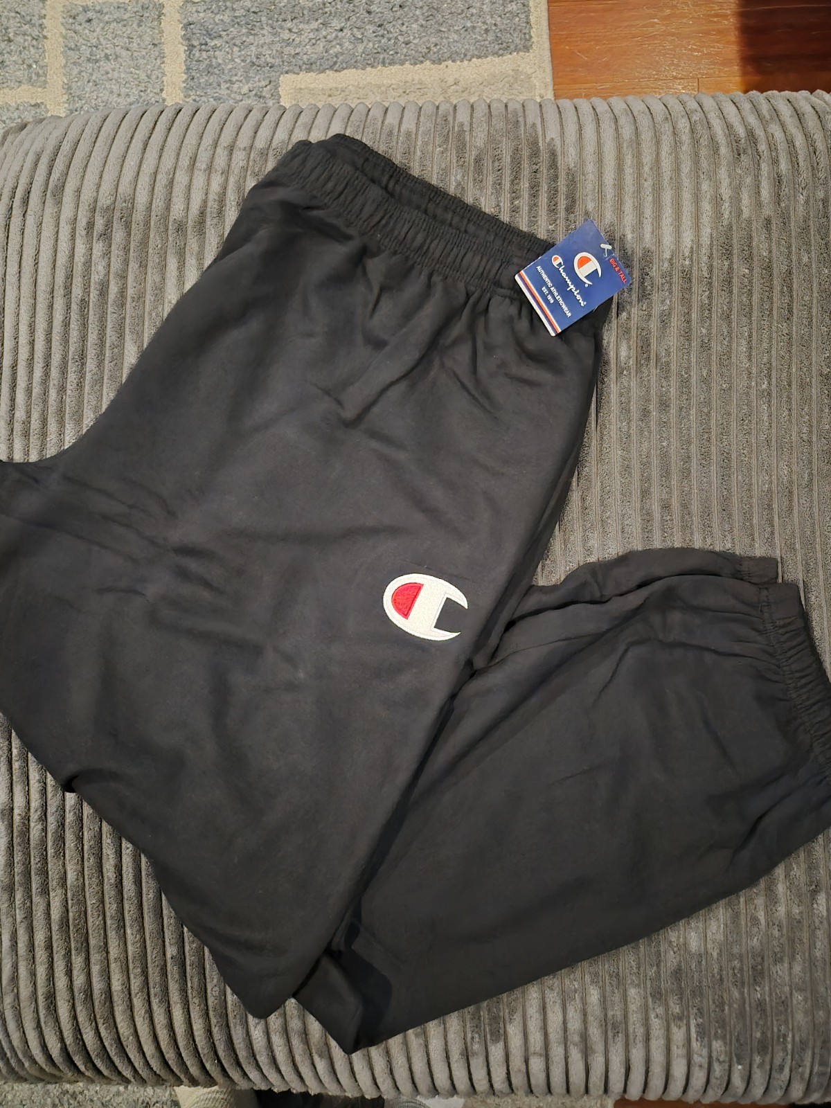 CHAMPION Big C Logo Black Jogger Sweatpants Men’s Size 2X NWT