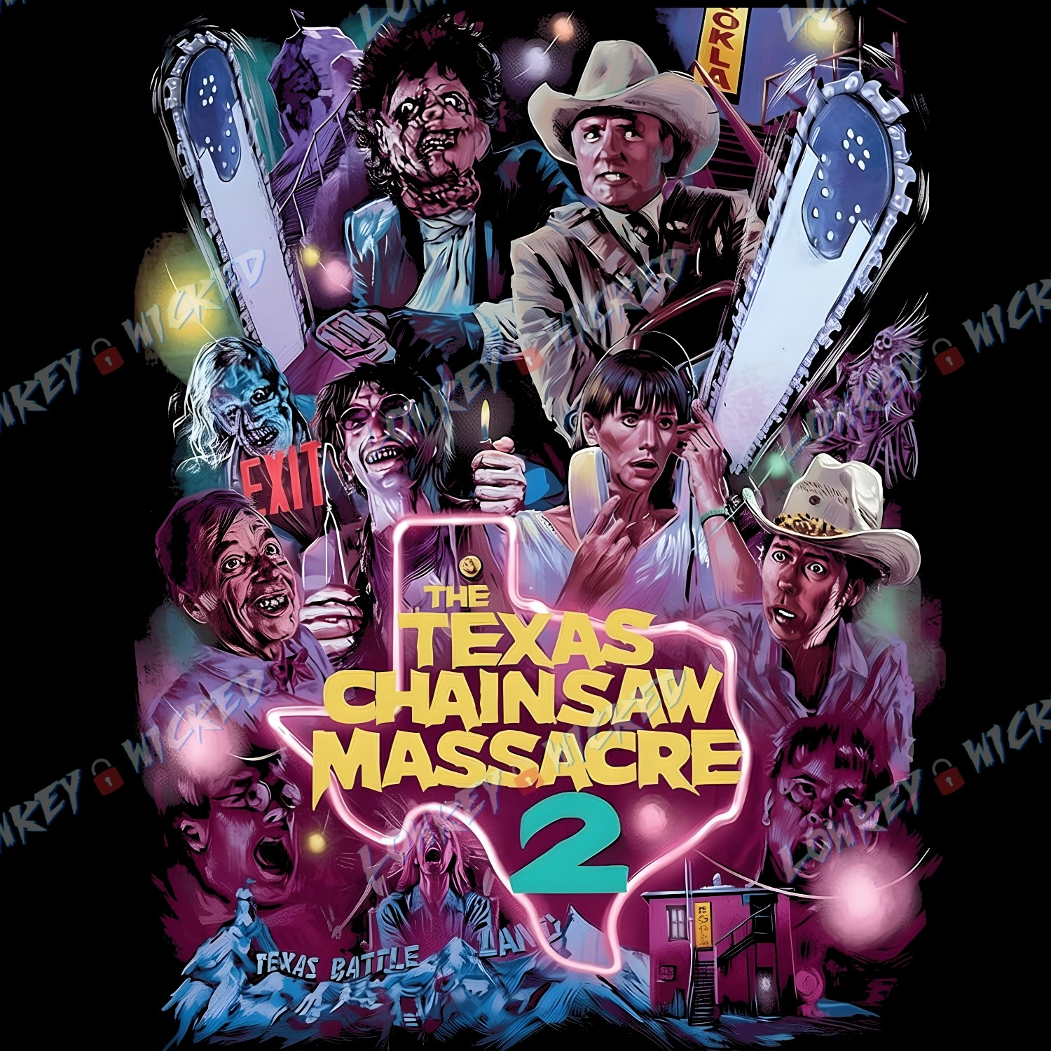 Texas Chainsaw Massacre 2 T-Shirt | Horror Movie Poster Design | Graphic Art