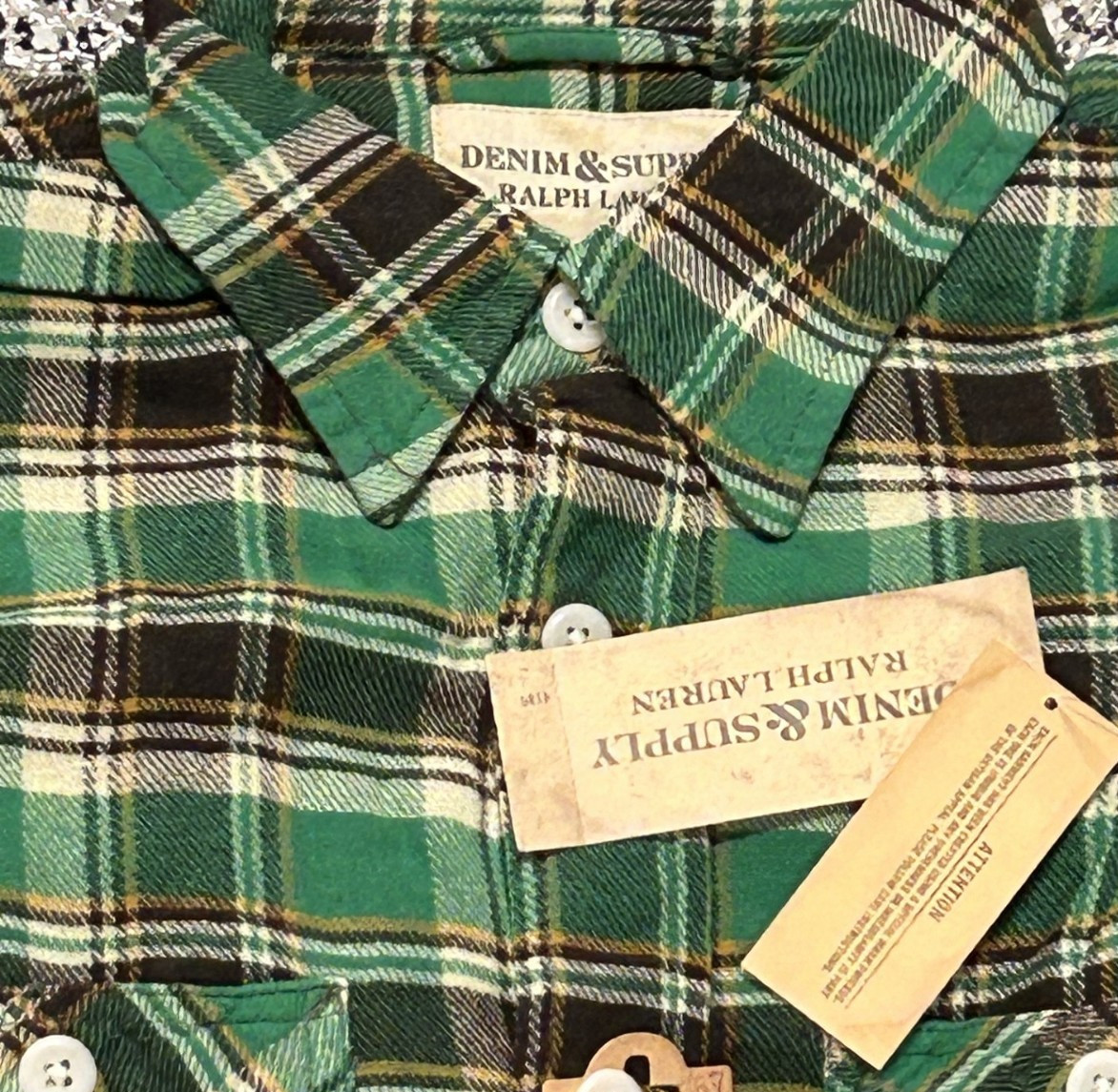Lot of 7 Polo Ralph Lauren Denim & Supply Plaid Flannel Button Down Shirt NWT S