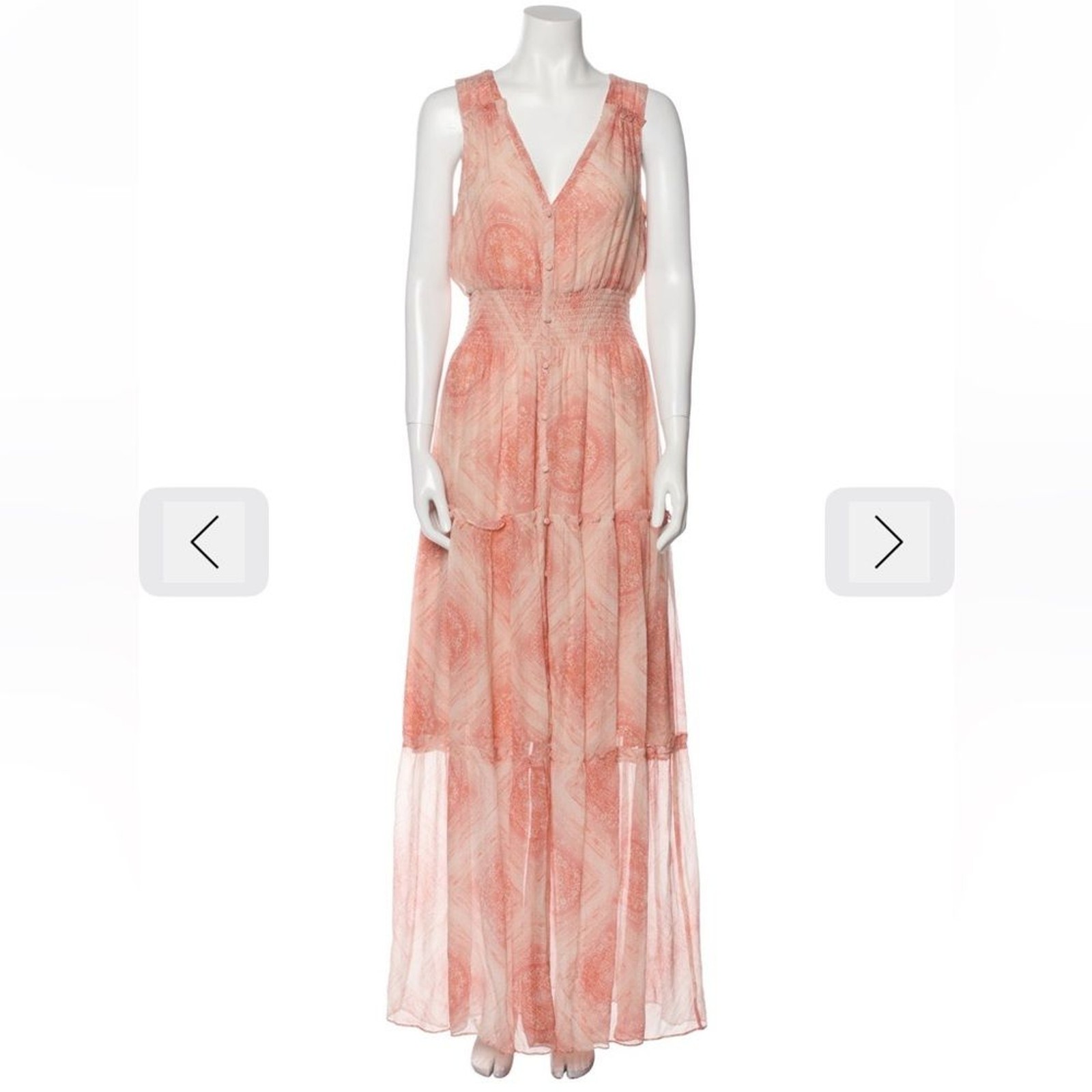 Ramy Brook Elegant Peach Maxi Dress