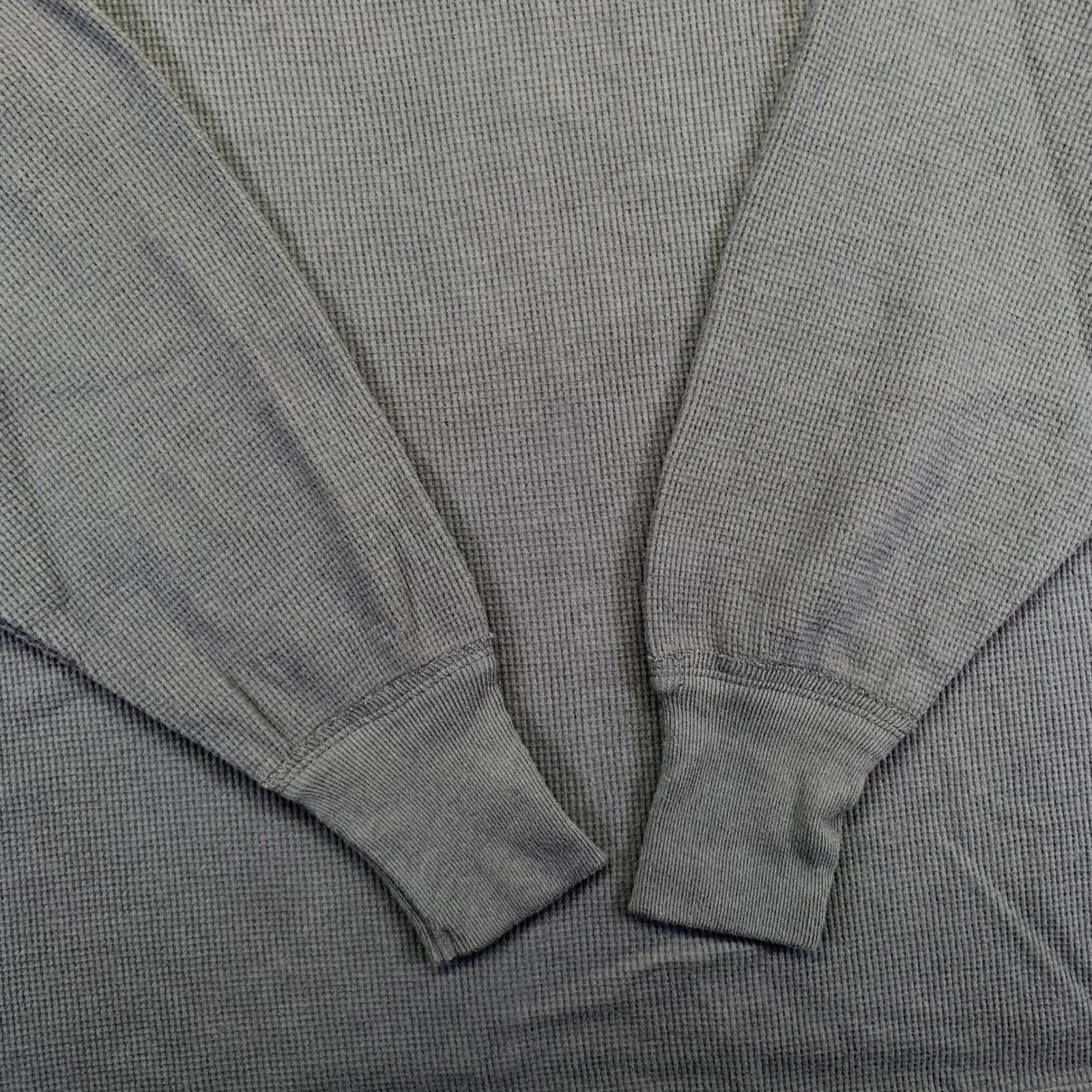 WeTheFree Free People Revolve Thermal Shirt Womens XS Grey Slit Back Long Sleeve