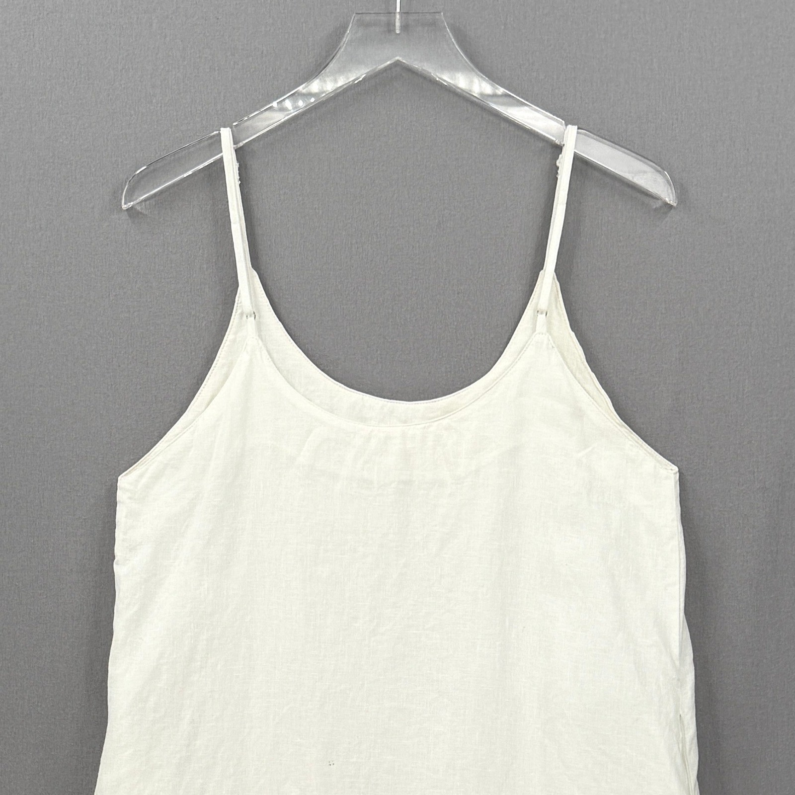 RESET by Jane Linen Mini Dress Womens Medium White Casual Travel Beach Pool