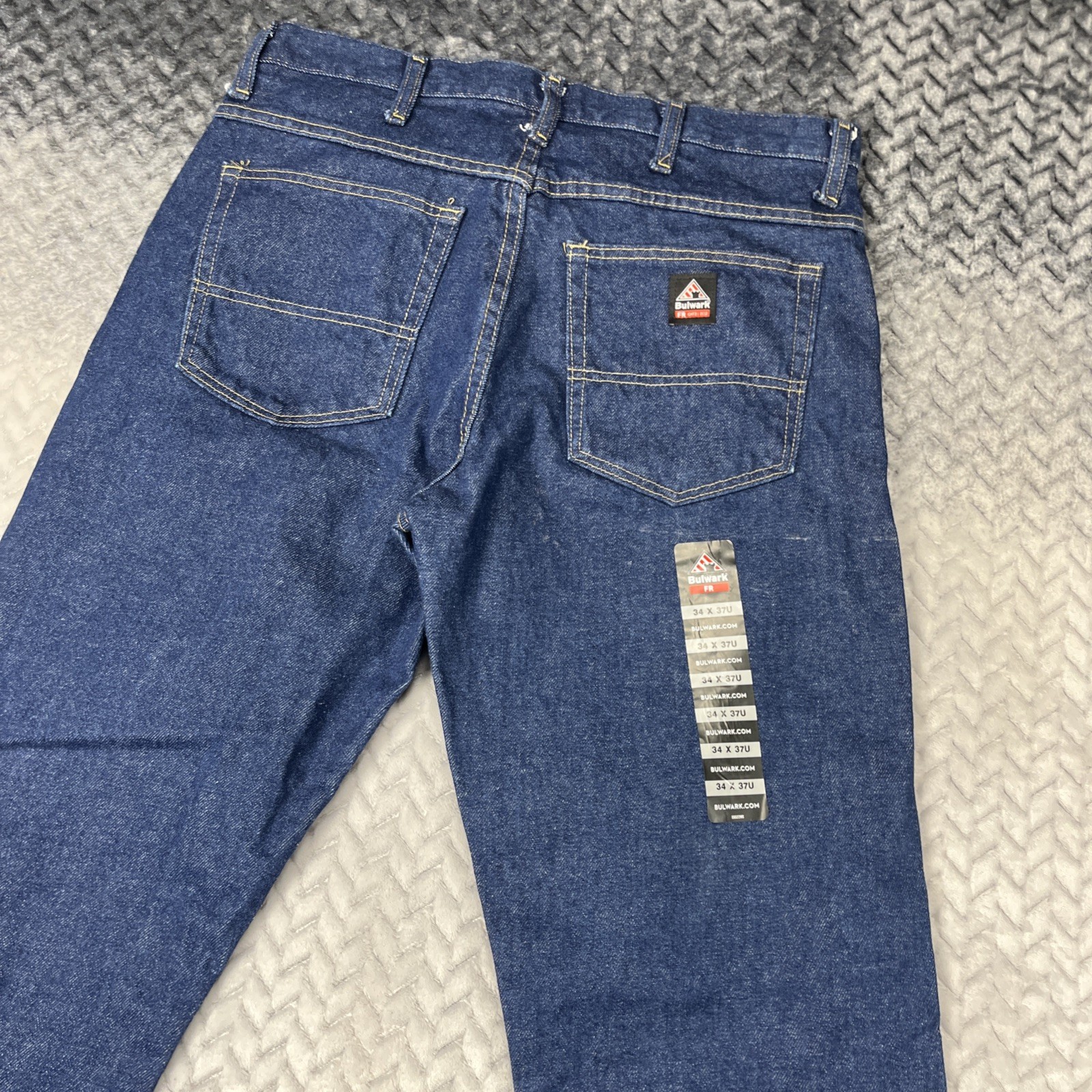 NWT Bulwark FR Flame Resistant Jeans Mens Size 34×34 Blue Straight (Tag 34x37U)