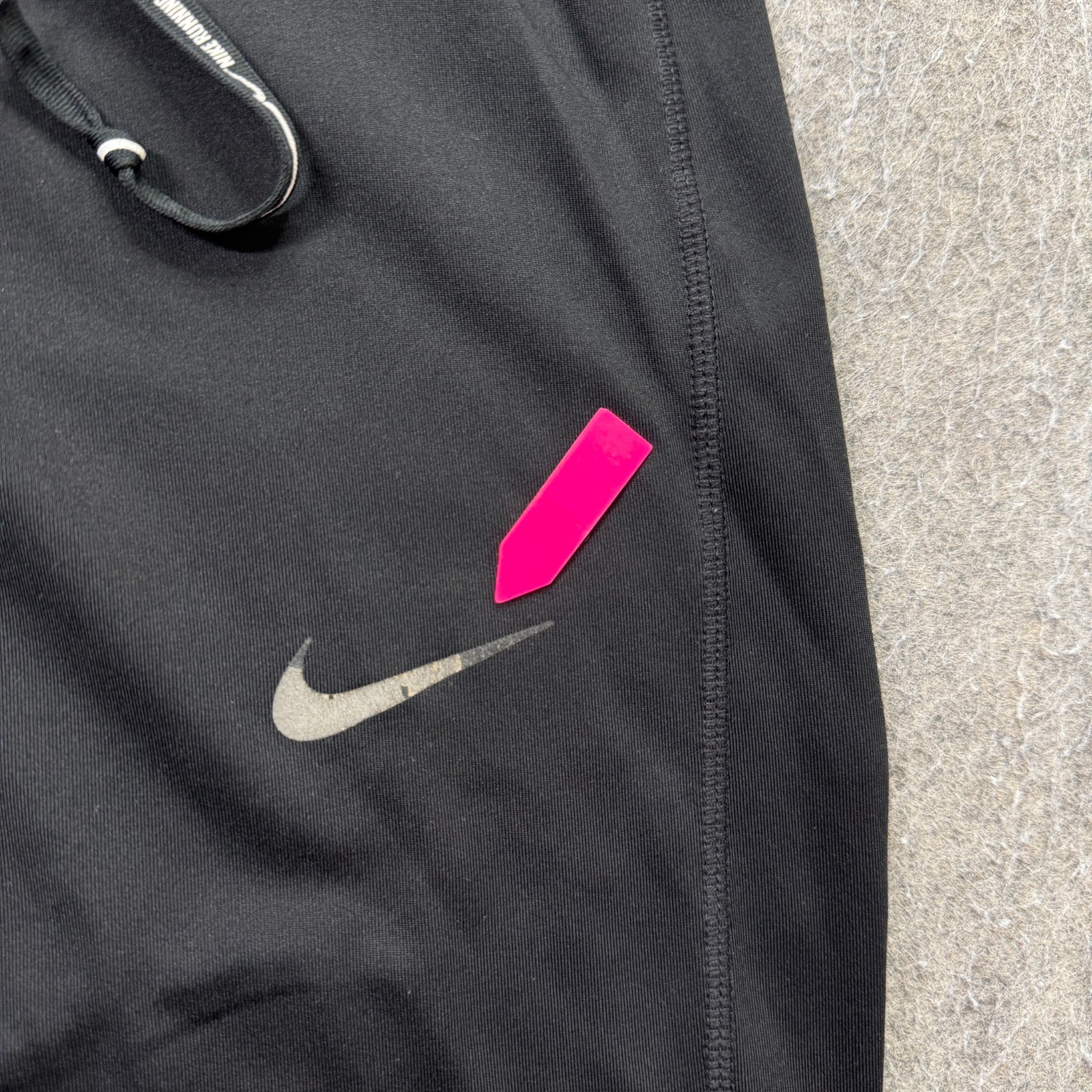 Nike DRI-FIT Essential Running Tights Men XL Black Compression 29″ Ankle Zip