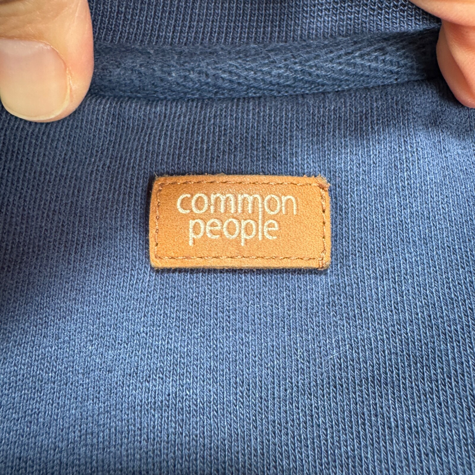 Common People Sweatshirt Sweater Jumper Men Medium Navy Blue 100% Cotton Crew