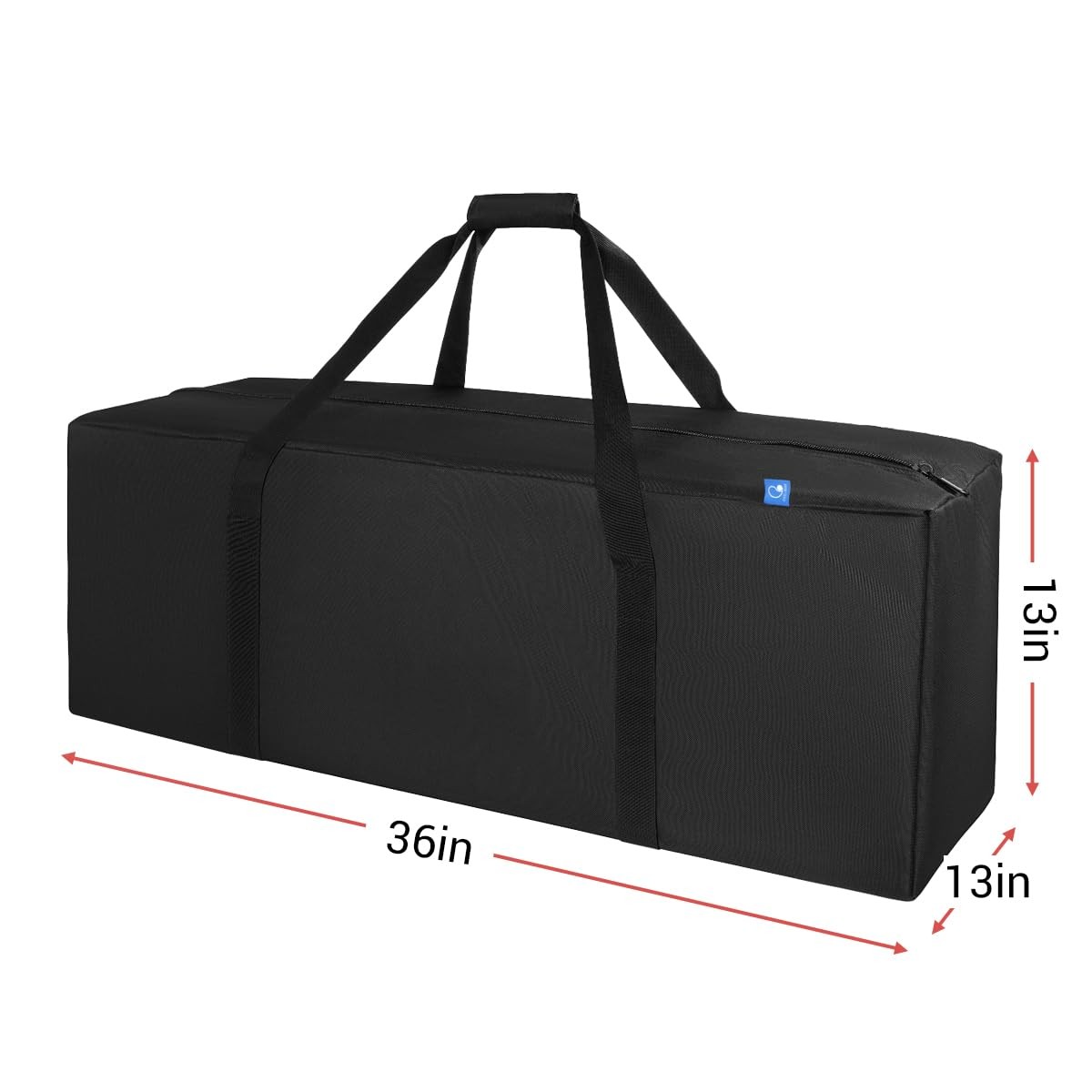COOLBEBE 36-Inch Large Travel Duffle Bag, 100L Heavy 36″ x 13″ x 13″, Black
