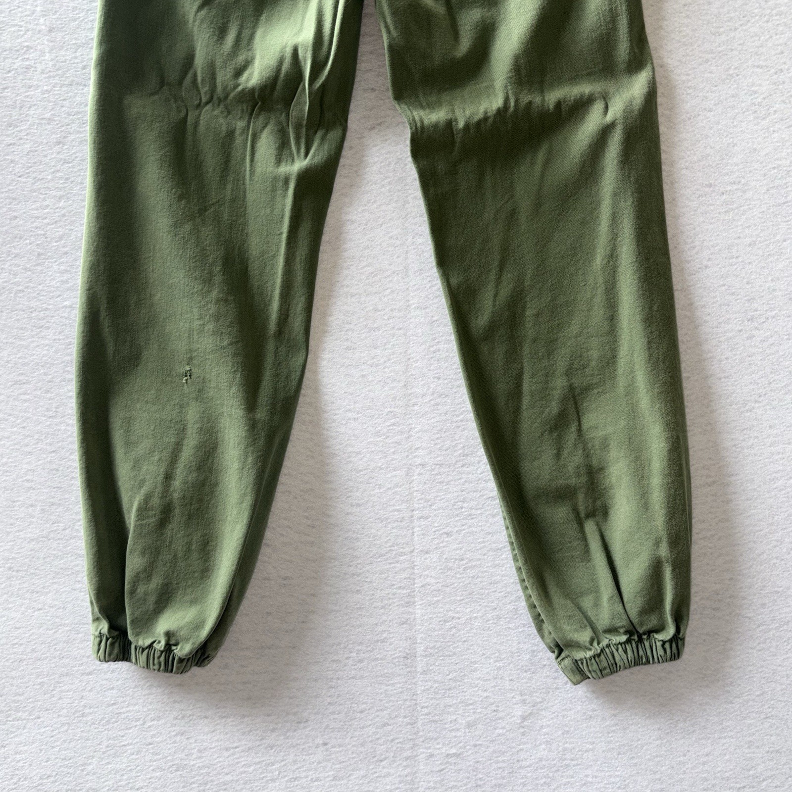 Mother Jeans Wrapper Patch Springy Ankle Sz 25 Chalk Avocado Wash Jogger