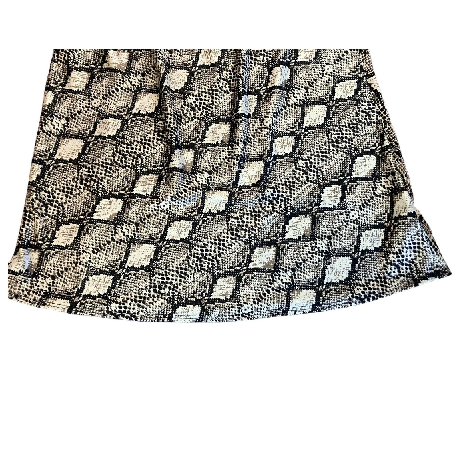Olivia Rae Women’s Snakeskin A-Line Satiny Smooth Feel Above-Knee Skirt | Size L