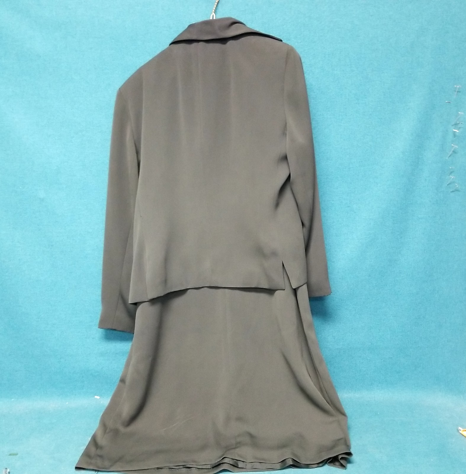 VTG harvé benard by Benard Holtzman Green Sheath Dress + Jacket Set Women’s 14W