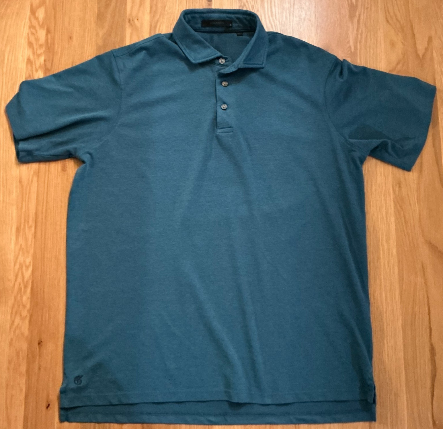 Greyson Polo Shirt Men’s Large Deep Teal Blue Performance Stretch Golf