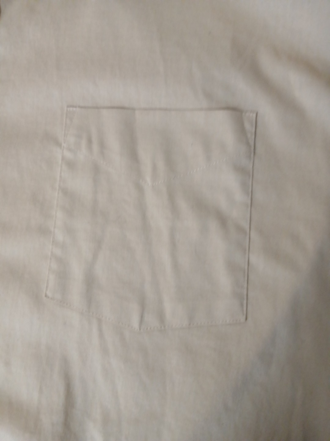 STAFFORD Travel Easy-care Broadcloth Beige Dress Shirt Regular Fit XL 17-17.5