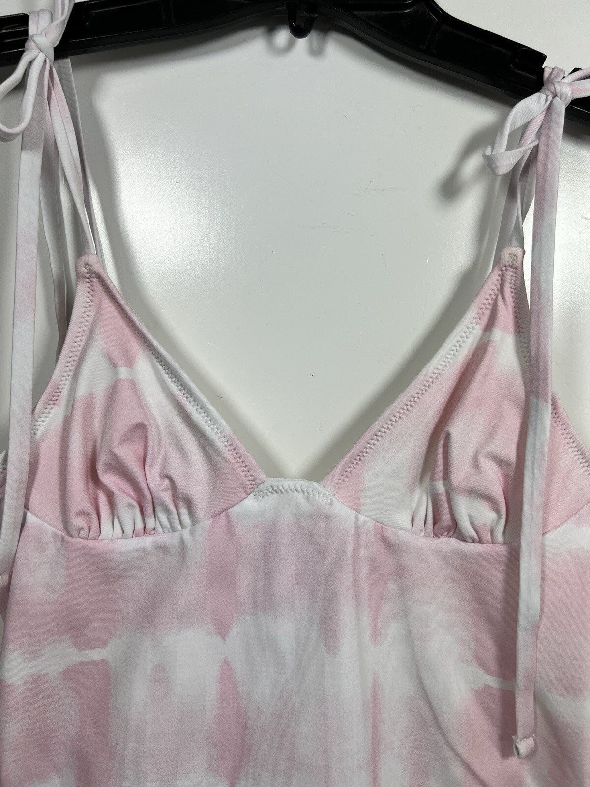 Solid & Striped The Olympia One Piece Swimsuit Pink And White Tye Dye Size Med