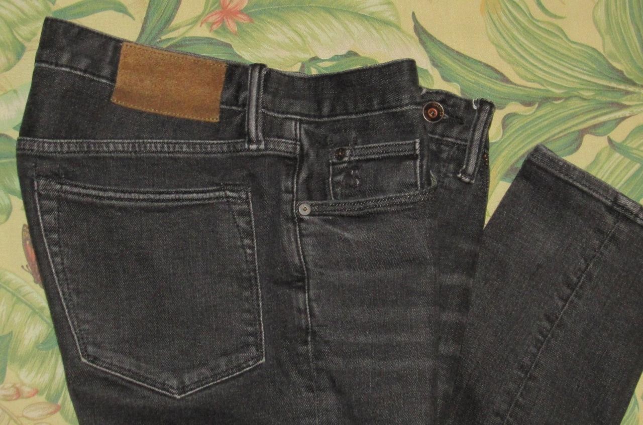 TODD SNYDER Black Skinny Fit Stretch 5 Pocket Denim Jeans 31 x 30