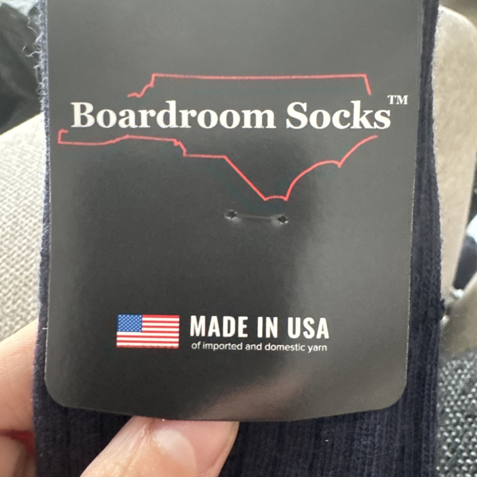 Boardroom Socks Merino Wool Mid Calf Socks Navy Men’s 8-12
