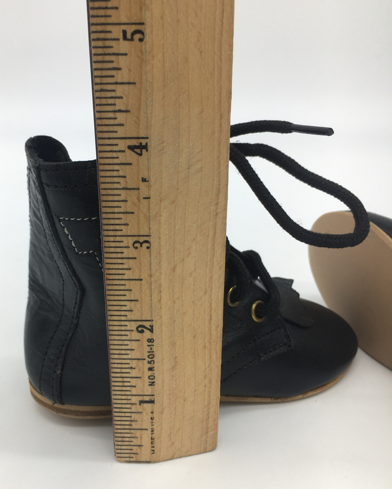 A Jama Product Infants Boots Black Embroidered Leather Size 1 Style 2501 New