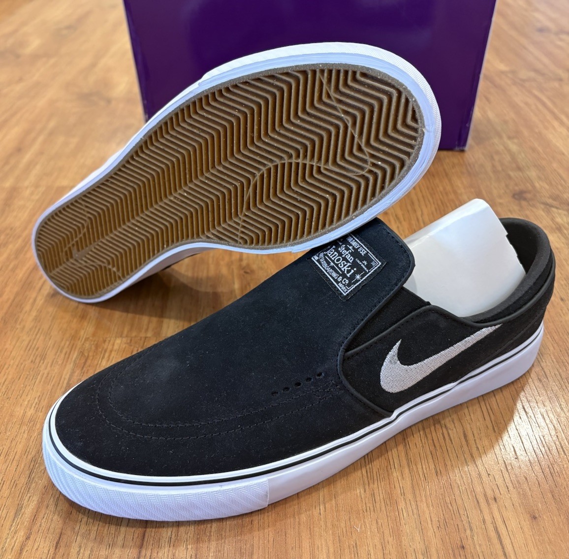 NEW Nike SB Zoom Janoski+ Slip ‘Summit White Black’ FN5893 001 Men Size 12