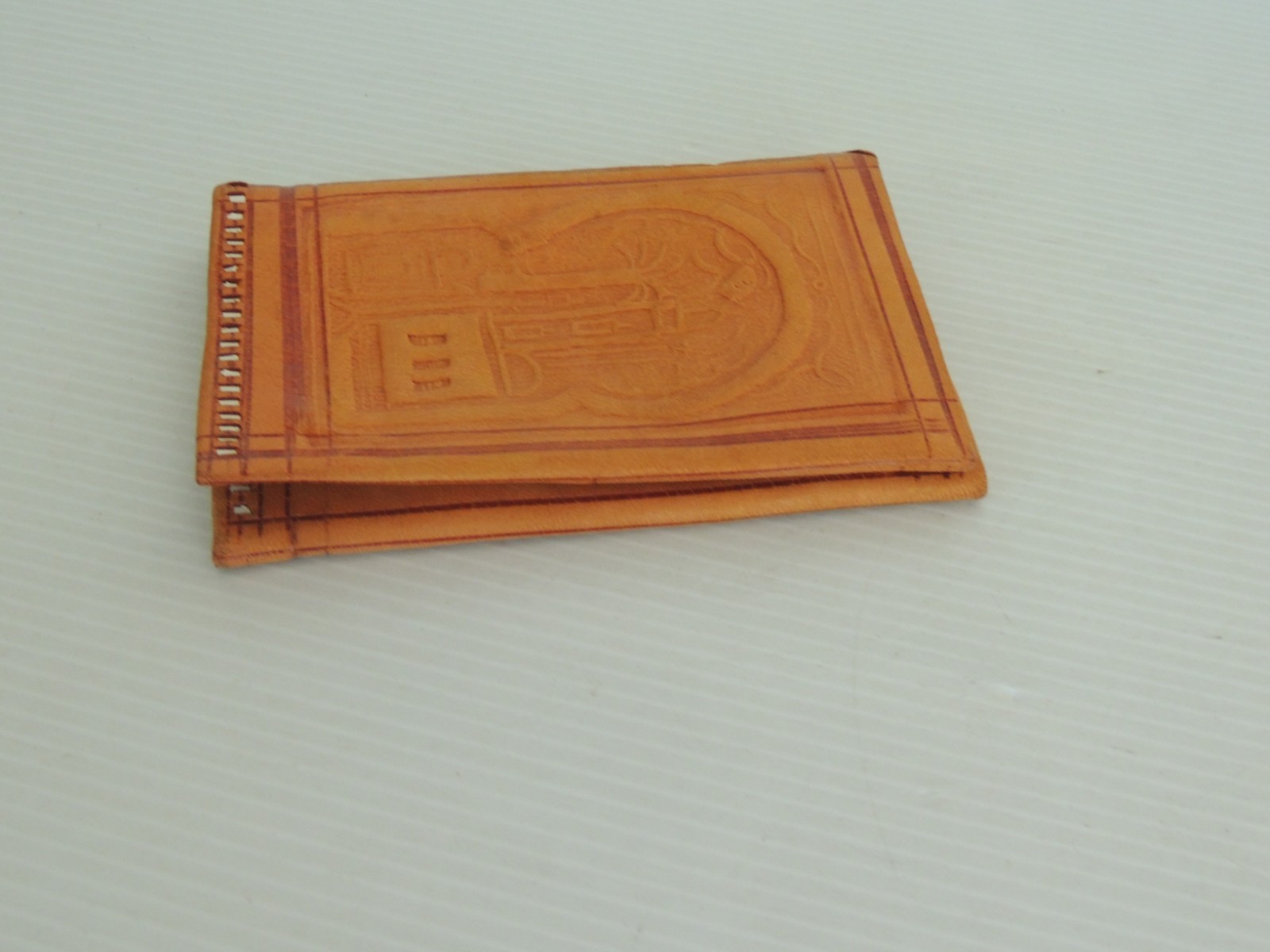 Moroccan Wallet Genuine Leather Bifold Handmade Unisex 5 3/4 length 3 3/4″ wide