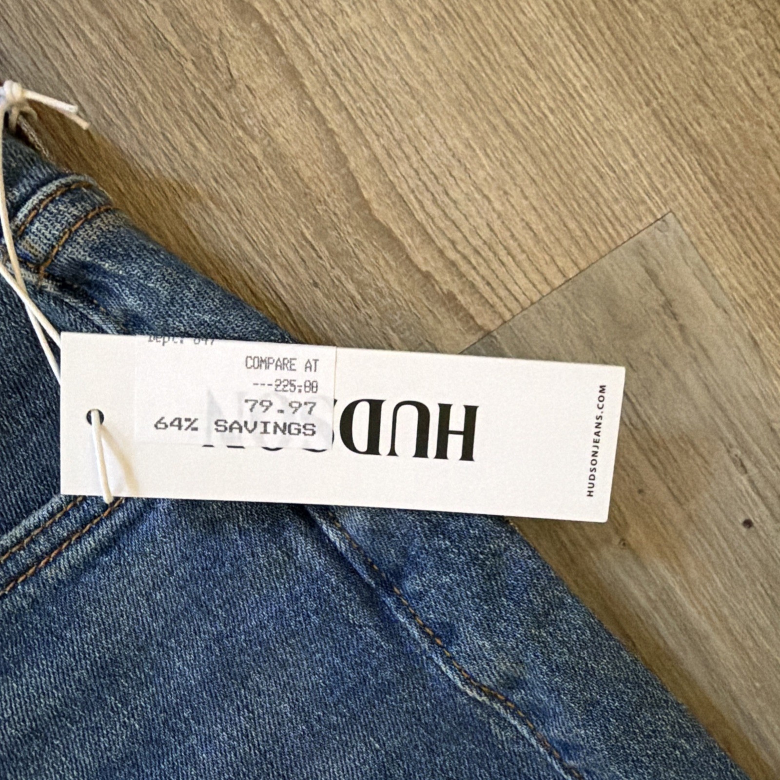 NWT Hudson Arianna Denim Slit Midi Blue Jean Skirt 25