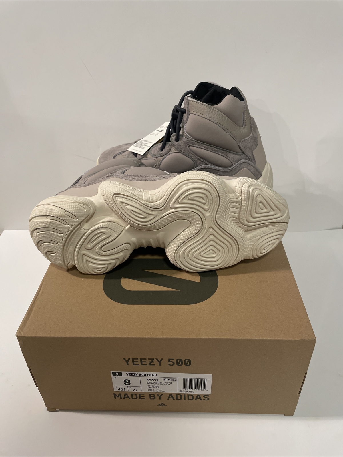 Adidas Yeezy 500 High Mist Stone Mens 8 GV7775 In Hand Fast Free Ship New DS