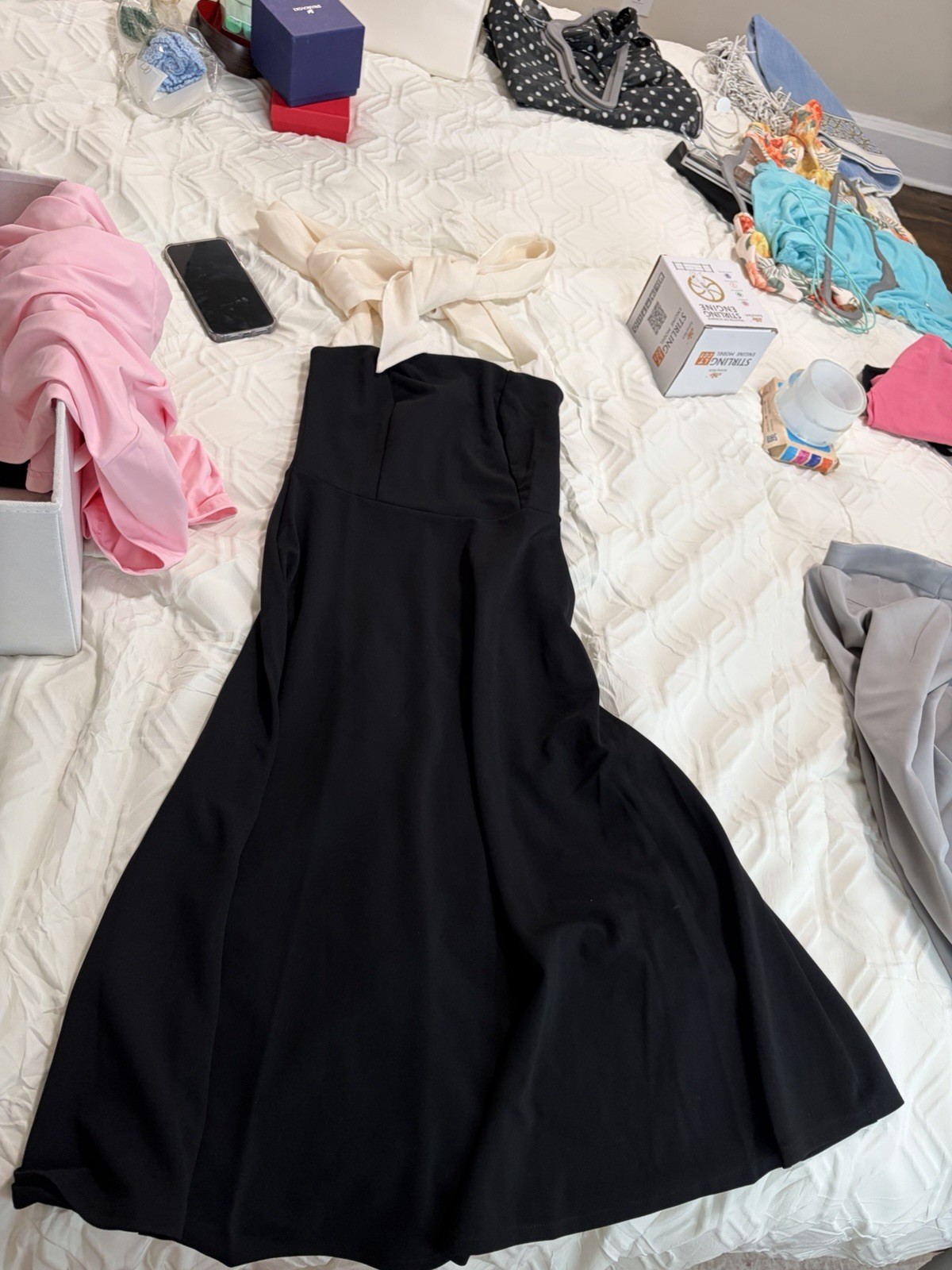 Elegant Halter Neck Fit-and-Flare Dress