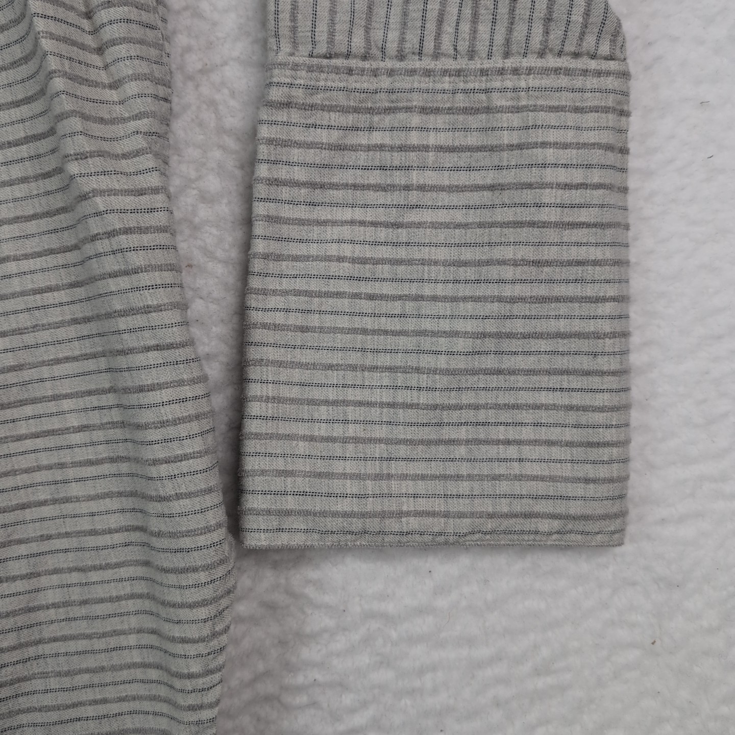 Madewell Split Cuff Tunic Top Striped Long Sleeve Weathered Concrete Women’s M