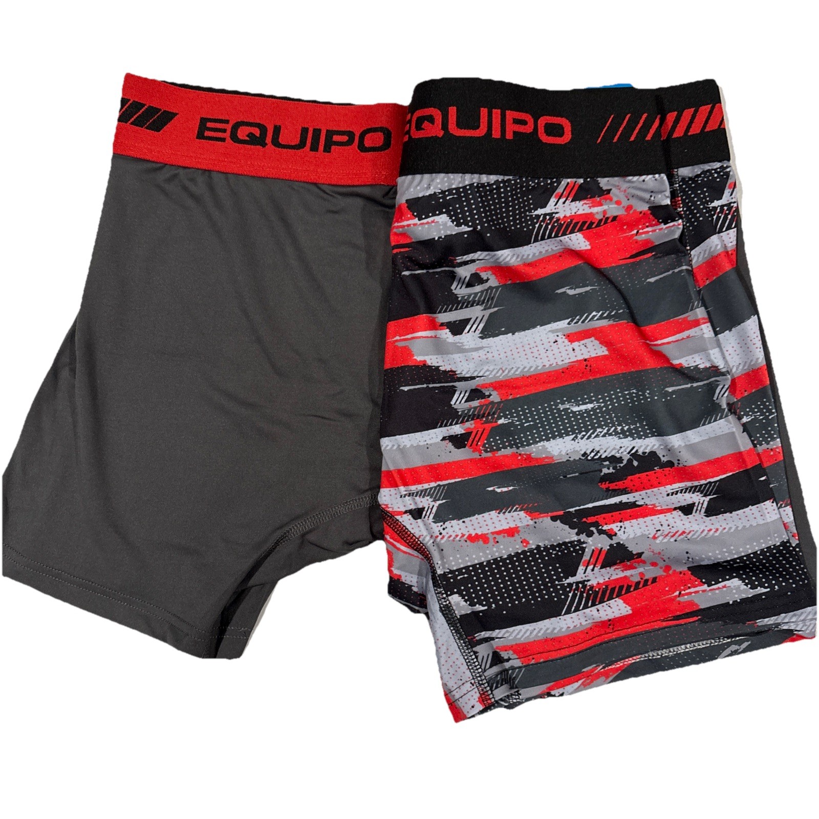 Men’s Equipo 2-pk. Boxer Briefs Size Medium Grey, Black And Red. NWT