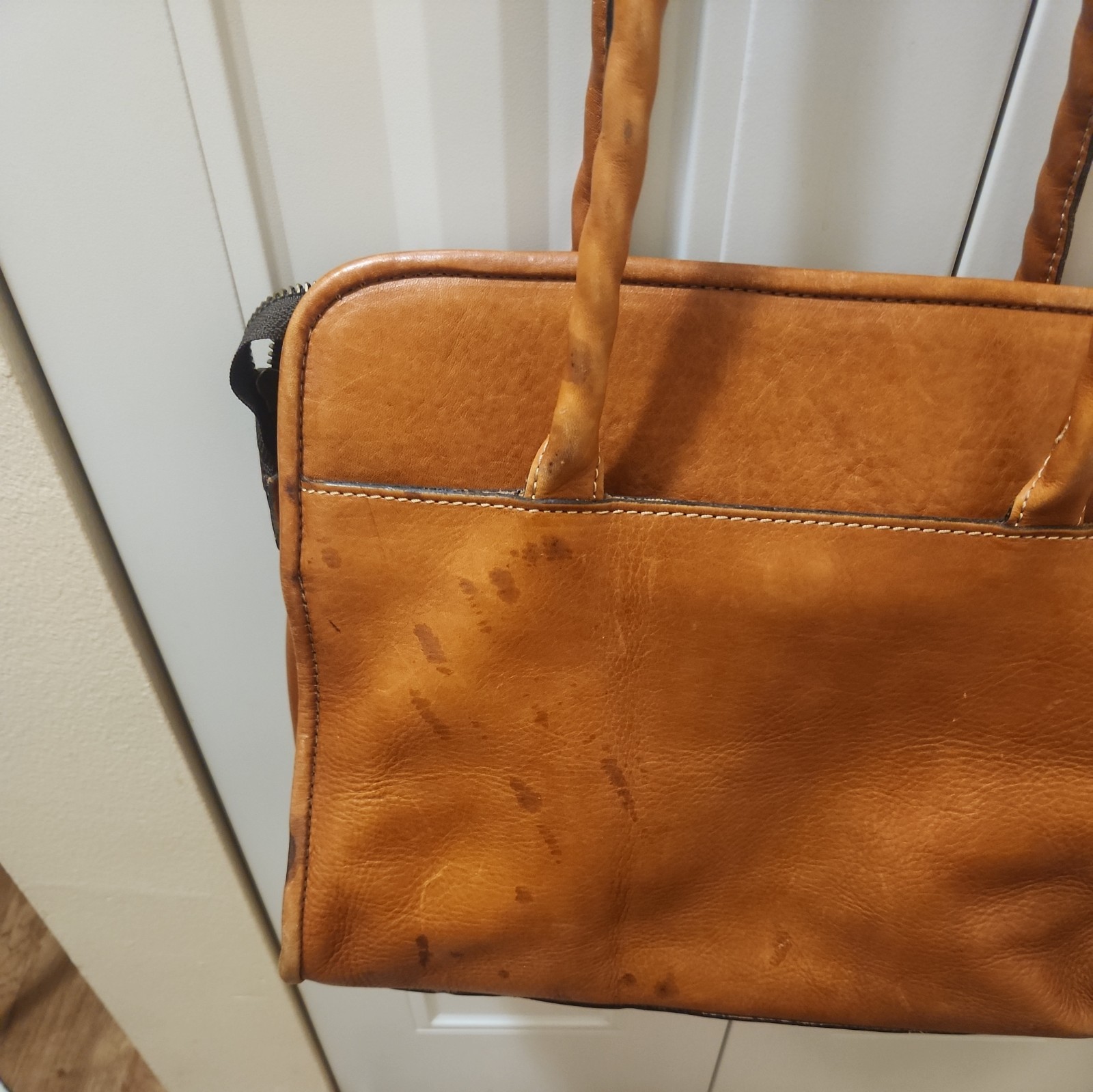 Beautiful Patricia Nash Hand Tooled Brown Leather Shoulder Bag Purse