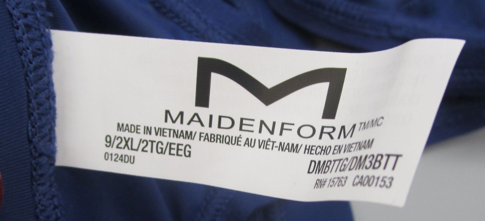 MAIDENFORM~2XL 9~DMBTTG~Navy Eclipse Barely There Low Rise Thong