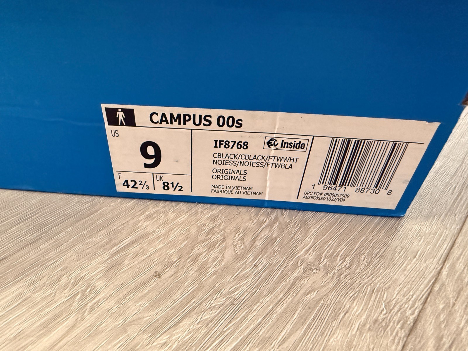 New Adidas Campus 00s Men’s Shoes – US Size 9 – Black IF8768