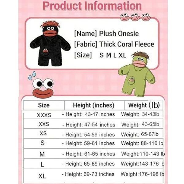 2026 Big Mouth Cartoon Funny Novelty Costume for Adult Unisex Free and Fast Ship