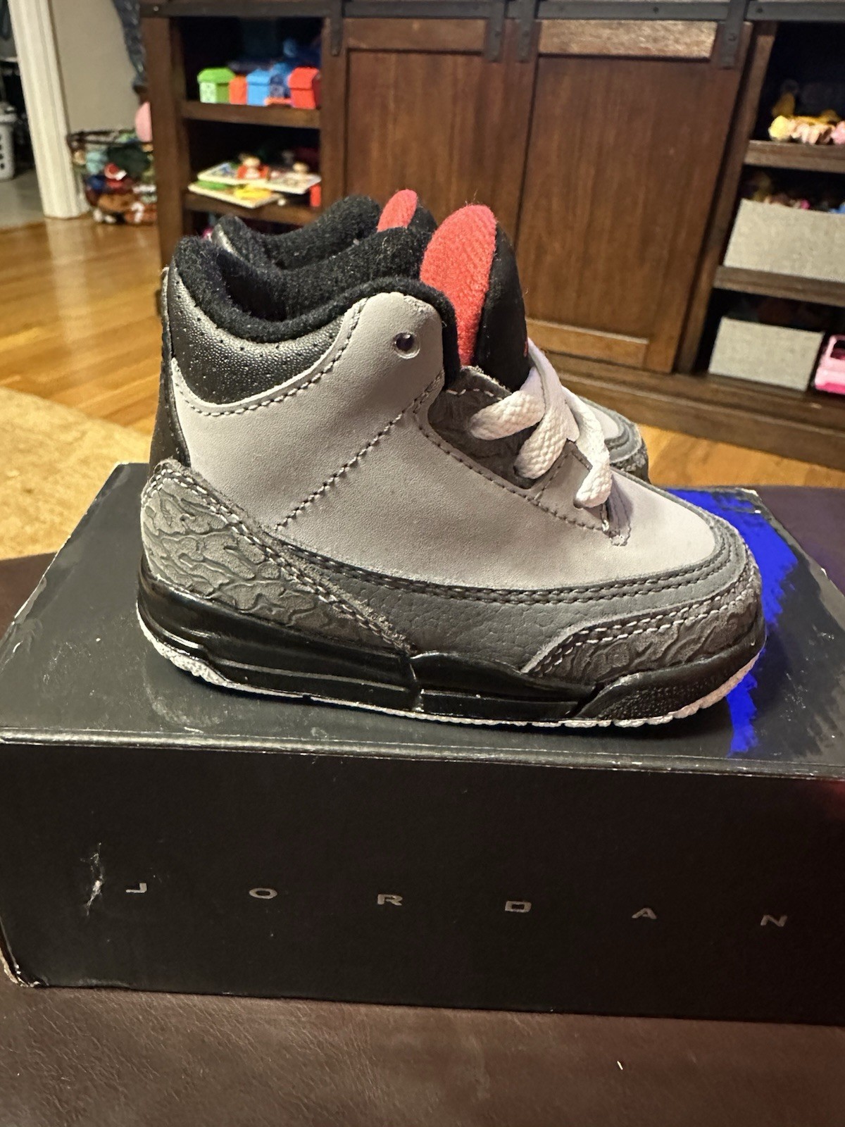 Nike Air Jordan Retro 3 Stealth Size 3C Great Condition w/ Original Box