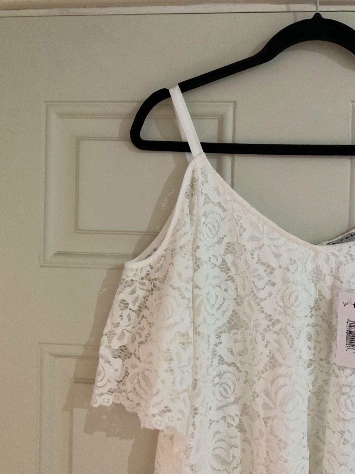 New Soon Matalan Lagenlook Ivory Floral Lace Stretch Blouson Top – Size 14 BNWT