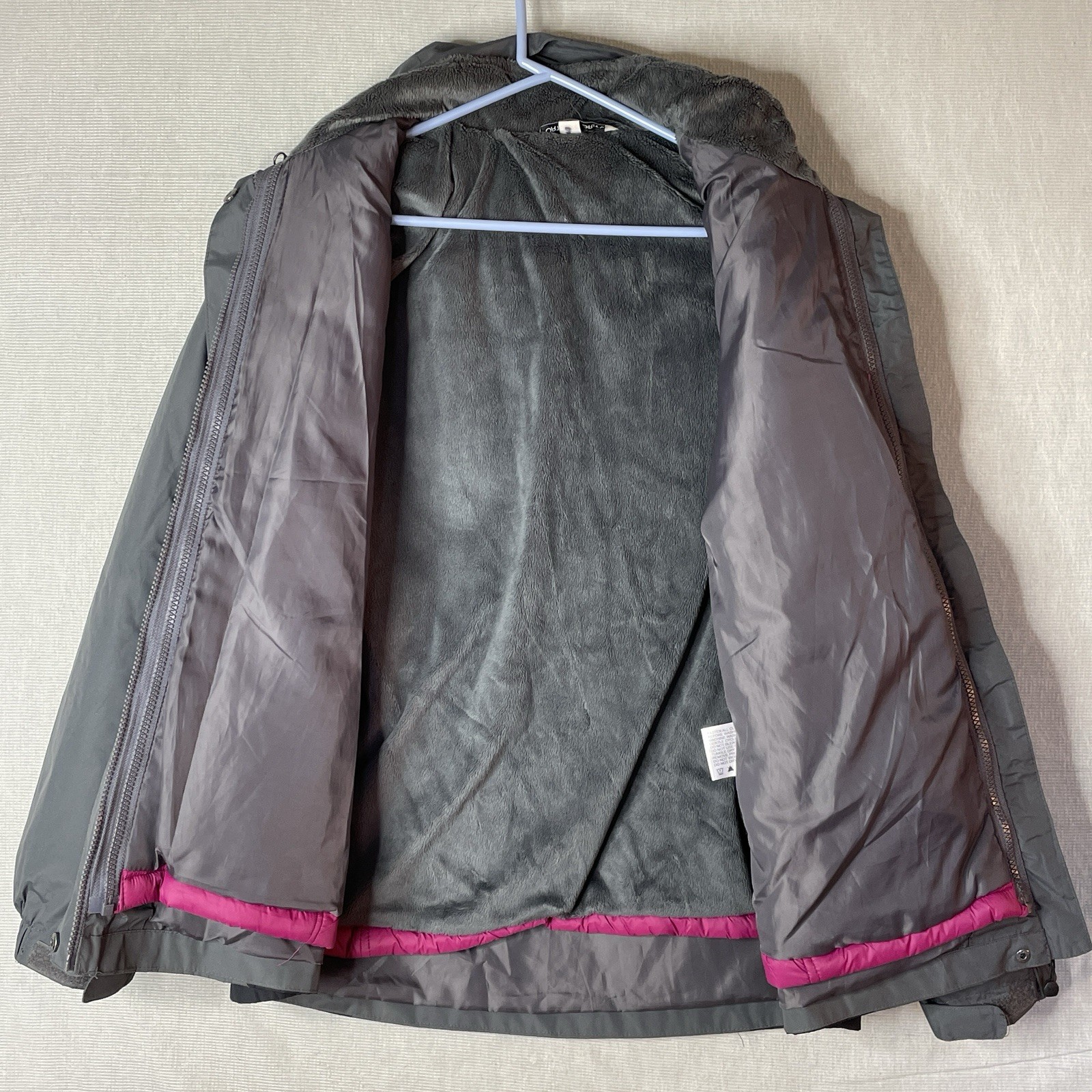 Port Authority Jacket Womens Medium Soft Shell Full Zip Faux Fur Lining Hooded