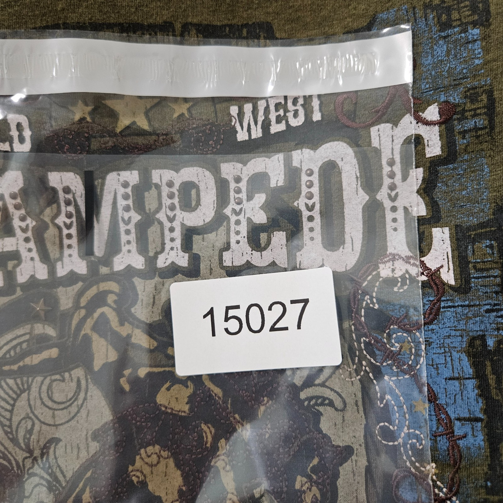Panhandle Tee Top Women Medium Embroidered Stretch Wild West Stampede
