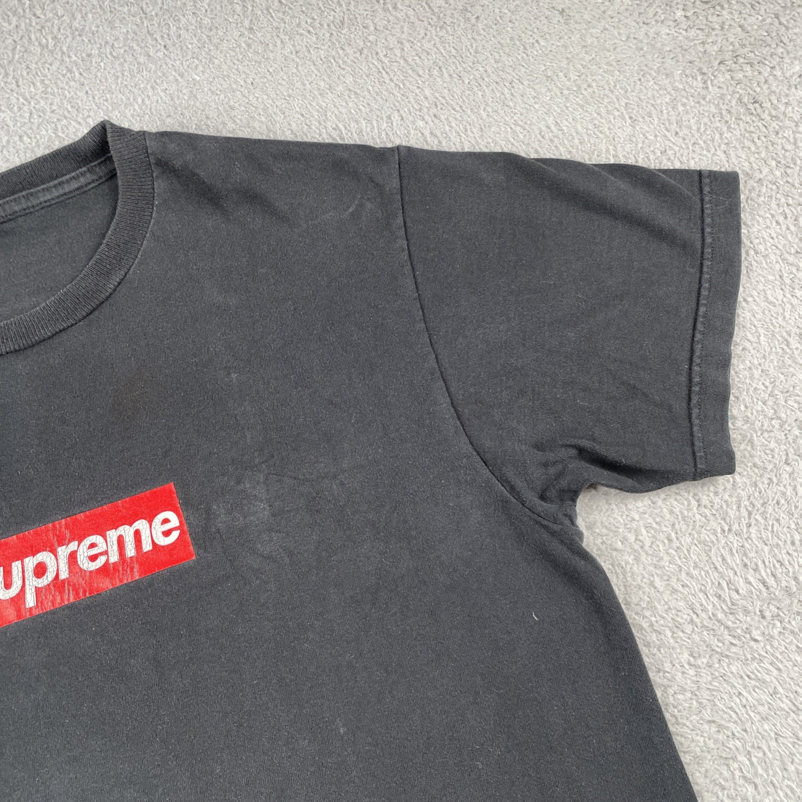 Vintage Supreme Box Logo Adult Medium Black Short Sleeve T Shirt Y2K Streetwear