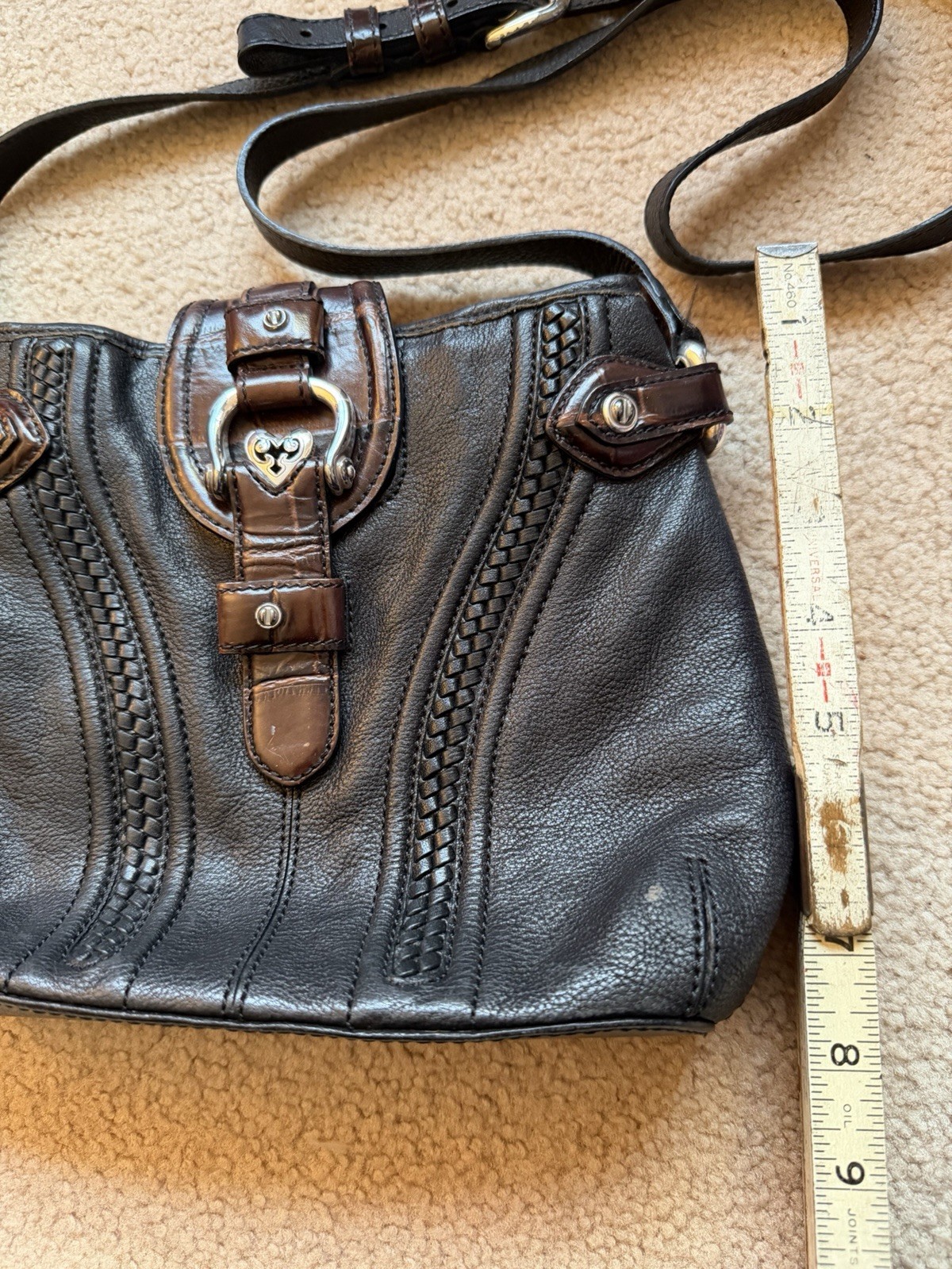 Brighton RACHEL HIDDEN drop down Secret Wallet Organizer Shoulder Bag