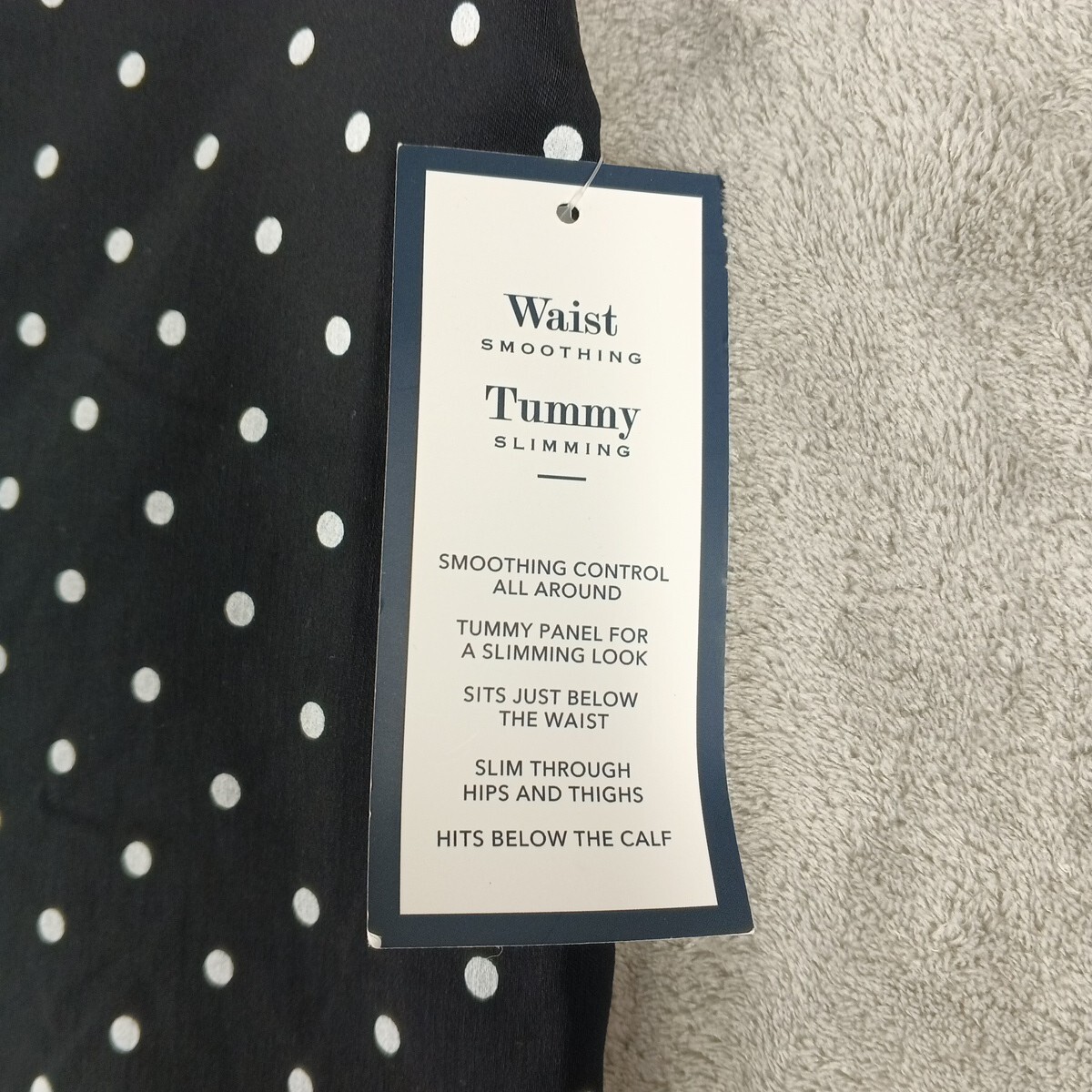 NWT $59 CHARTER CLUB Tummy Control Polka Dots Capri Pants Mid Rise