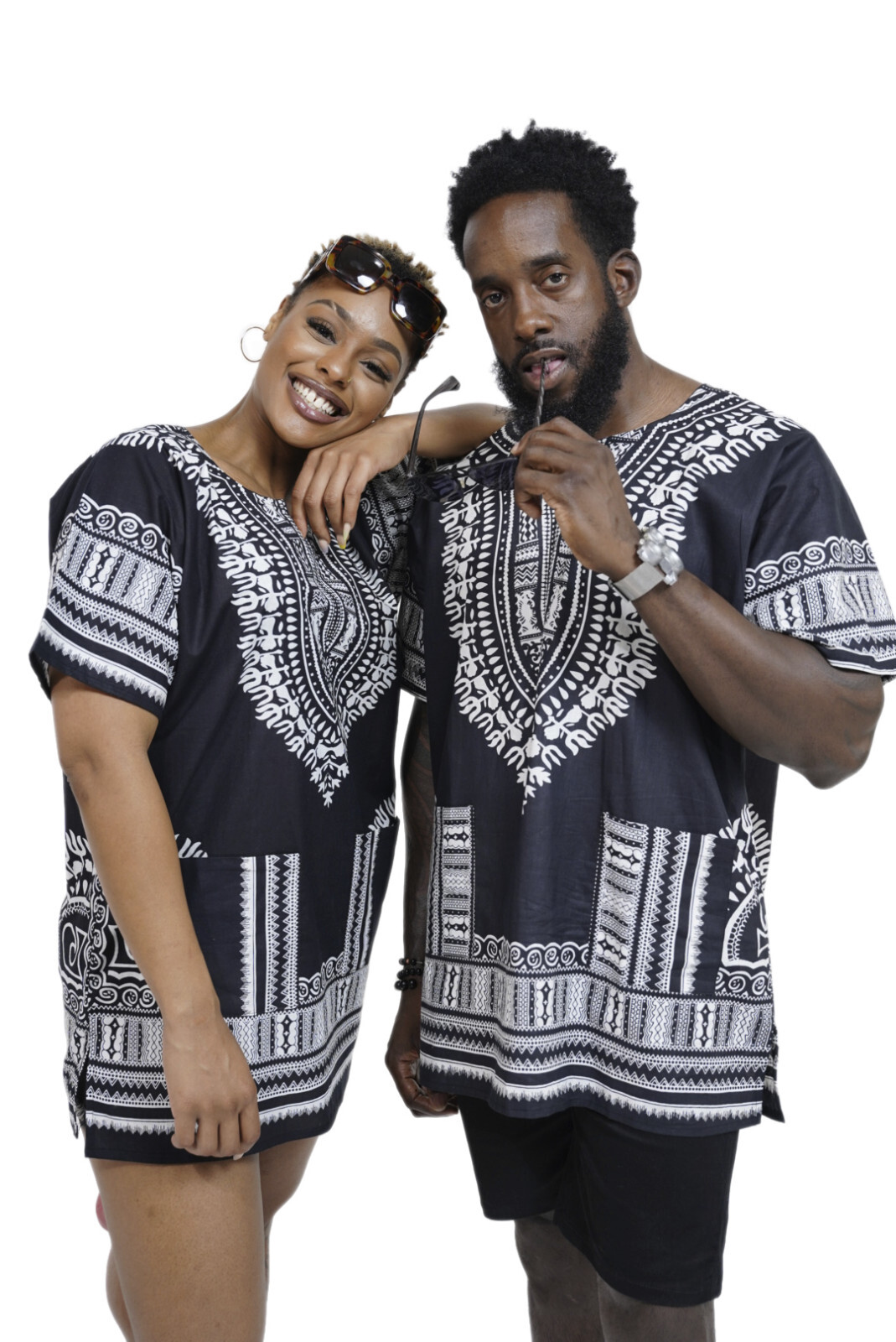 Black African Unisex Dashiki Shirt DP3578 Small to 7XL Plus Size