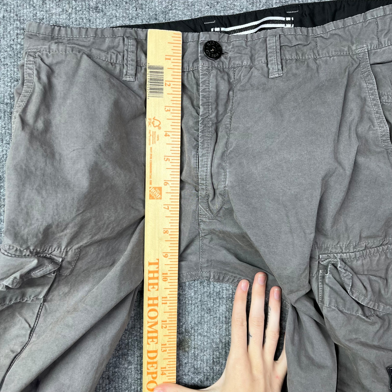 Stone Island Type SL Cargo Pants Men’s Gray Pockets Slim Fit Utility – 33X31