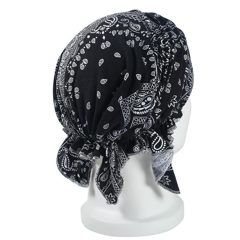 Biker Durag Headwear Head Wrap Skull Cap Doo Do Rag Bandana Headband Beanie Hat