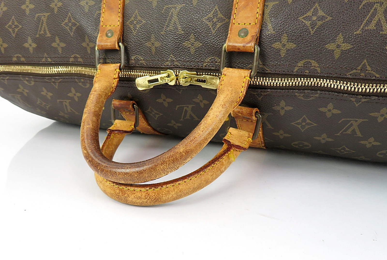 Authentic LOUIS VUITTON Keepall 55 Monogram Canvas Duffel Bag #64013