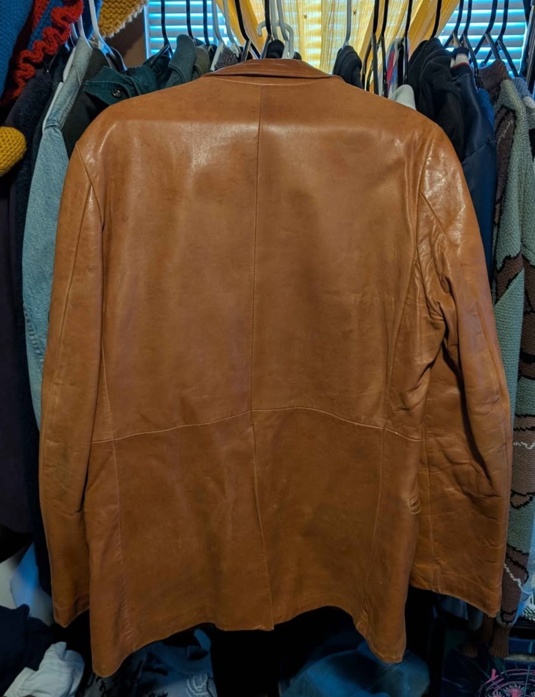 Men’s London Fog Leather Jacket Size 44 Long