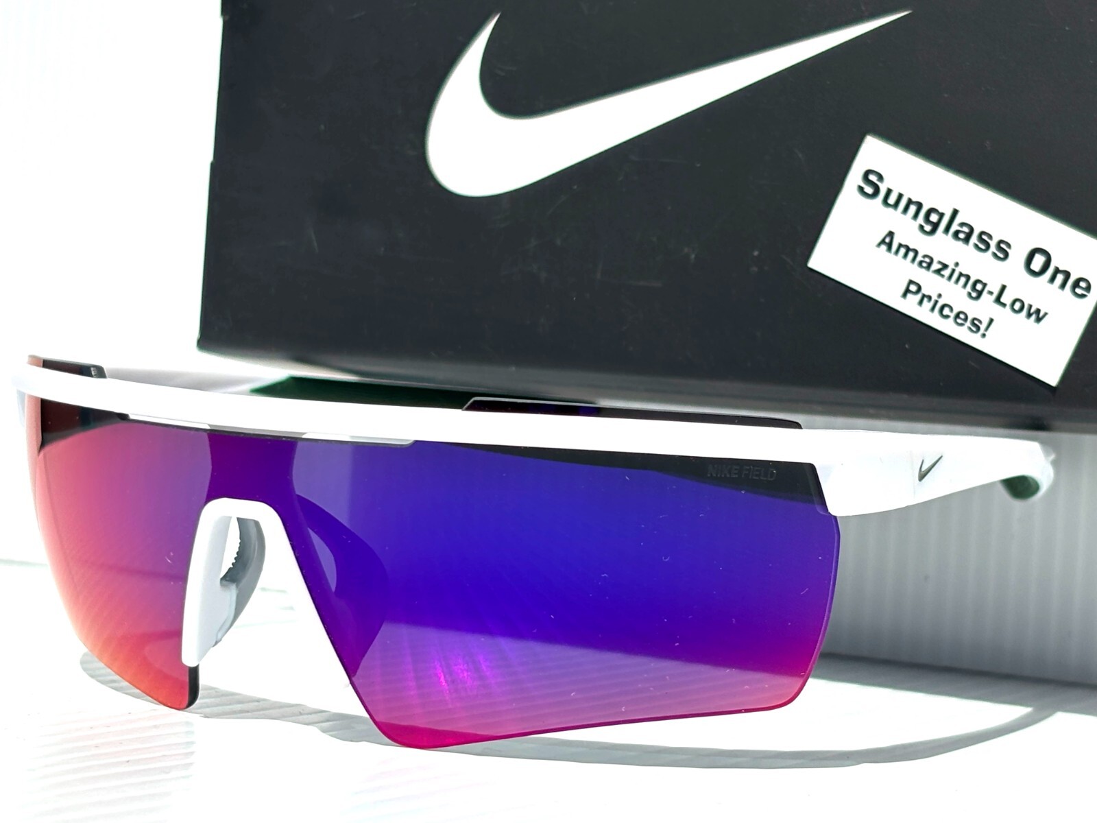 Nike WINDSHIELD ELITE 20 White Gorge Green Frame Field Tint Sunglass CW1167 105
