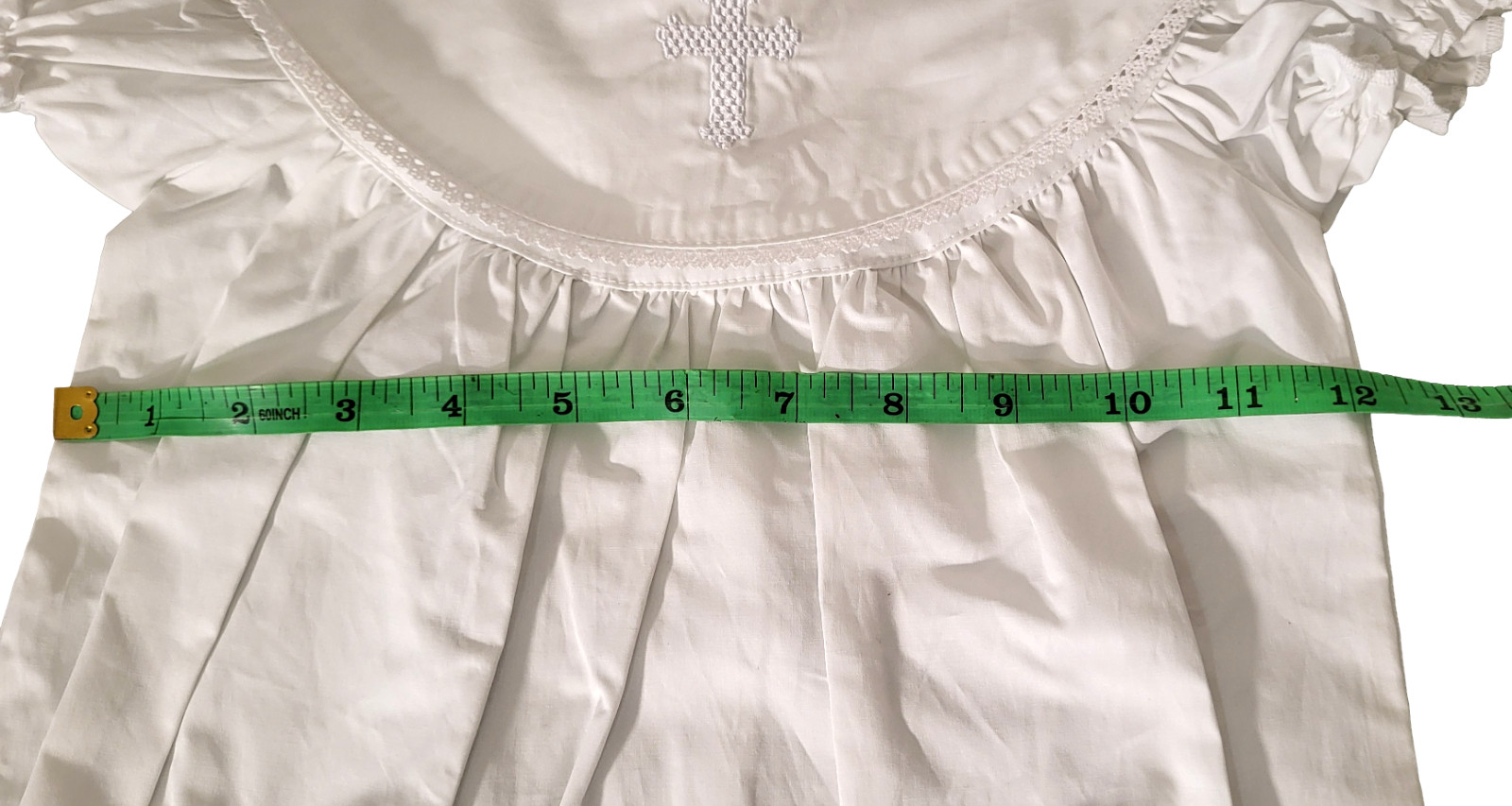 Mud Pie Bubble Romper White Christening Outfit Girl’s One-Piece 0-6 Months