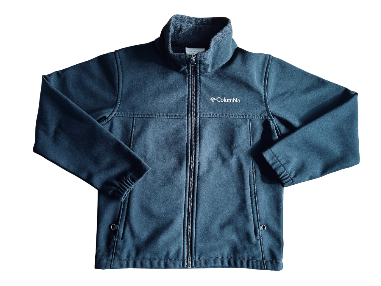 Columbia Boys Bowen Lake Softshell Jacket Black Youth Small (8) Fleece Lined