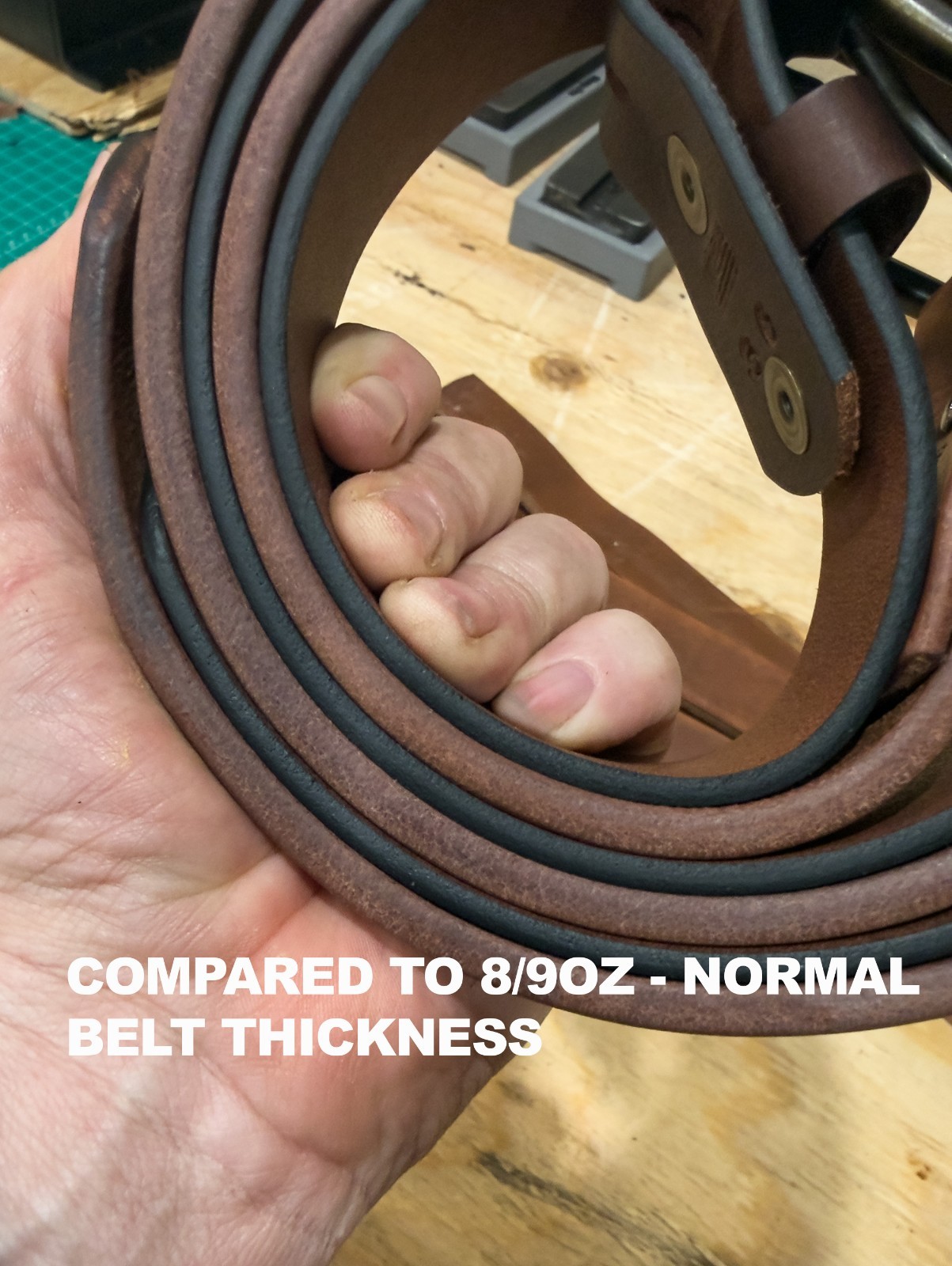 Heavy Duty 1.5″ Harness Leather Belt Full Grain CCW Gun Belt USA Made Handmade