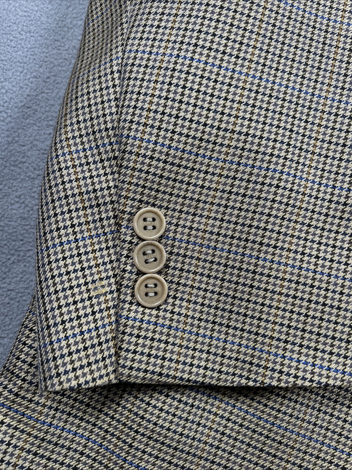 Canali Proposta Blazer Mens 58L Houndstooth Tweed Blazer Silk Wool Made In Italy