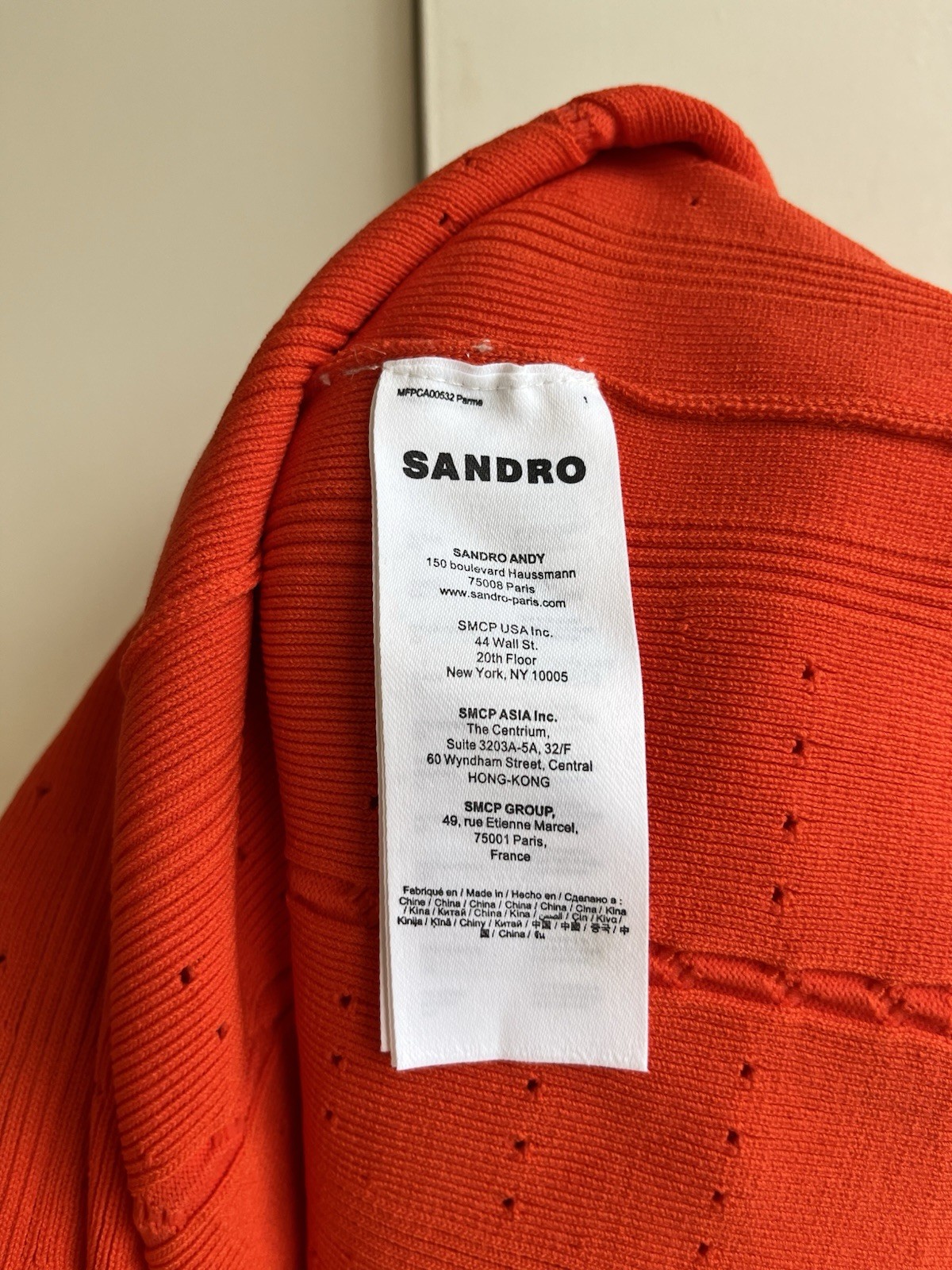 Sandro red knitted maxi dress – size 1 NWT